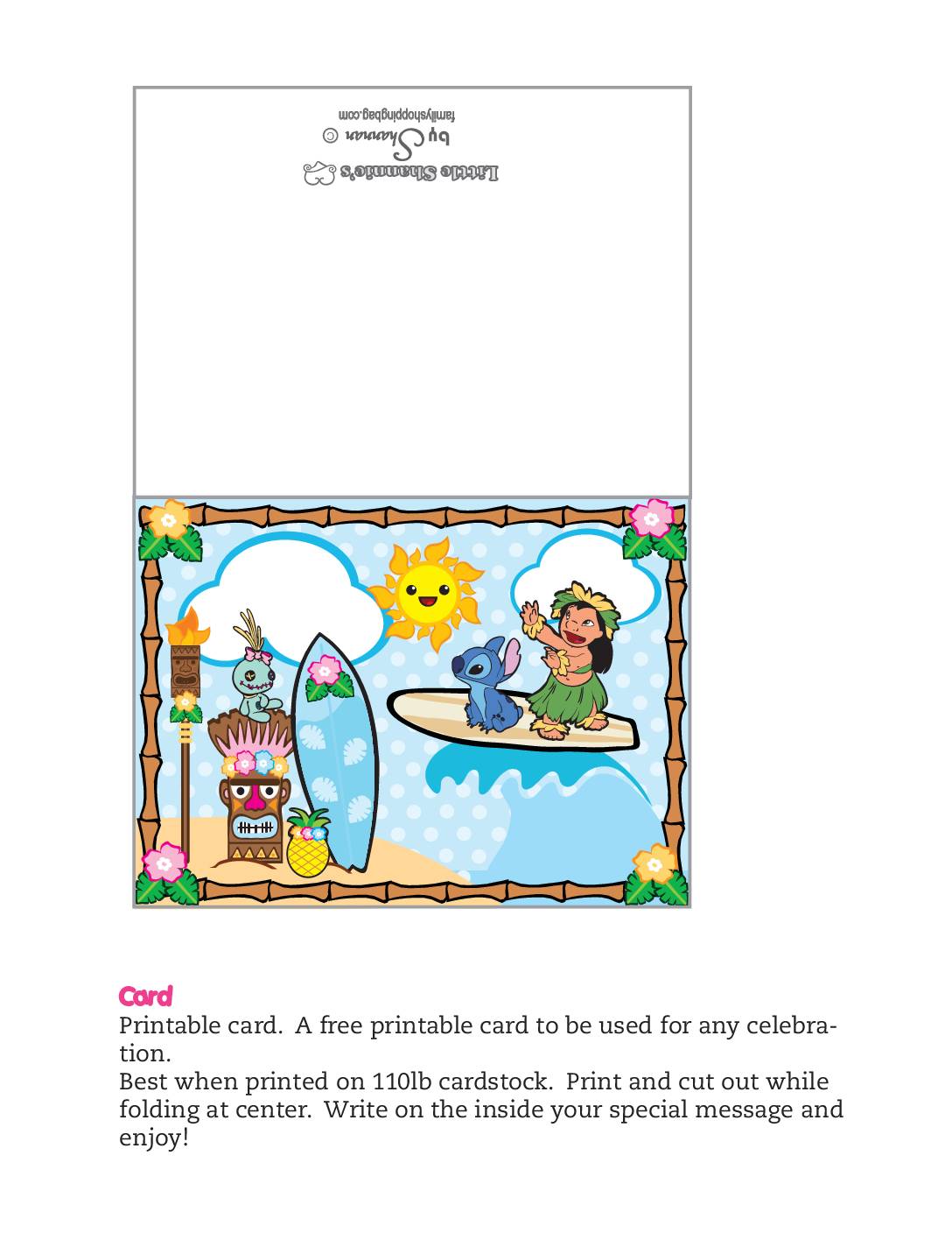 Card Lilo and Stitch  pdf