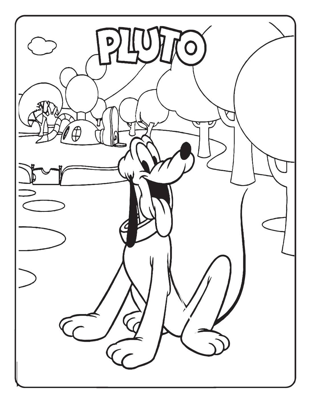 Pluto Coloring Page Coloring Pages
