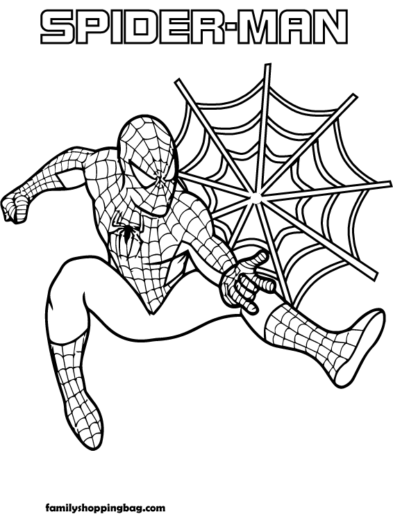 spider man halloween coloring printables