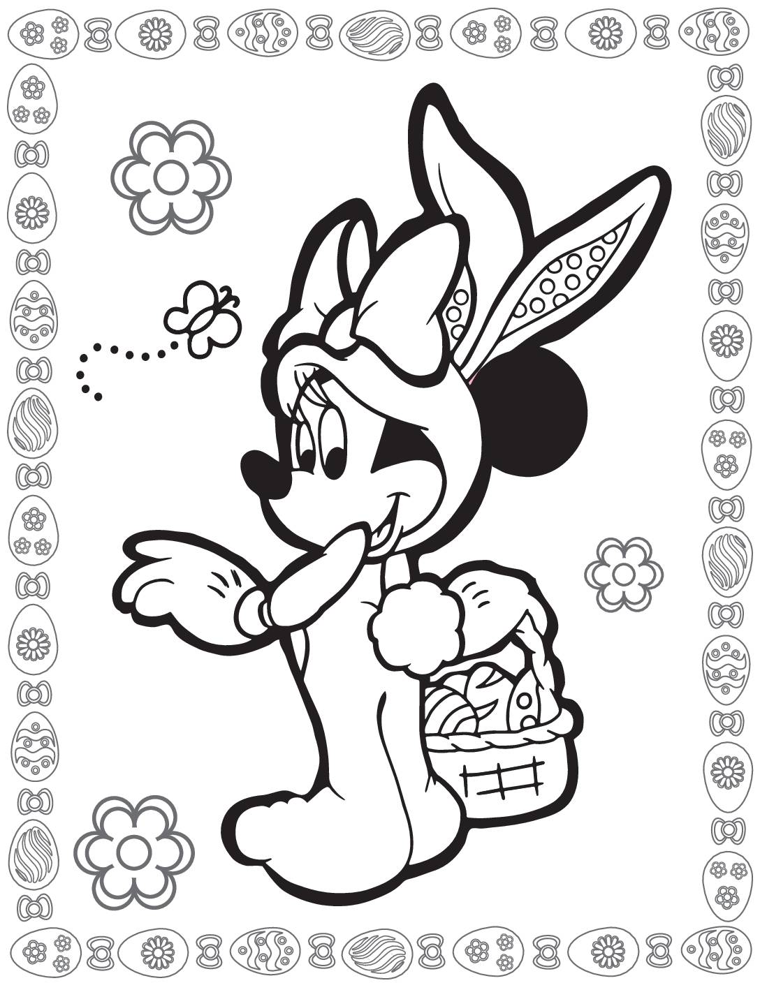 Coloring Page  Mouse Easter  pdf