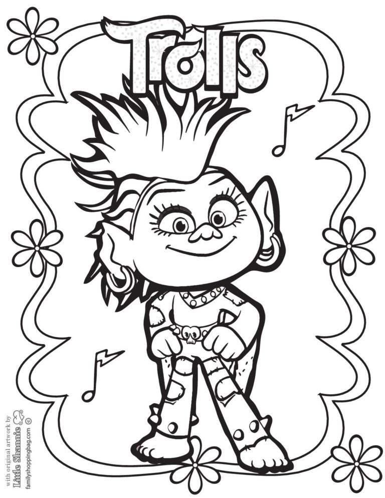 Coloring Page 7 Trolls