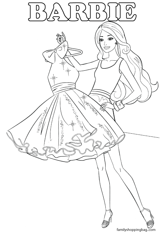 Free Printable Barbie Coloring Pages and More | Lil Shannie.com