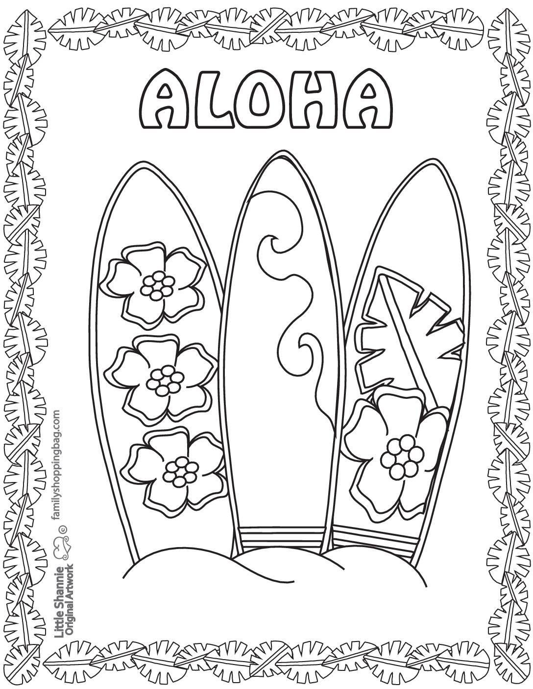 Print Luau Free Coloring Pages
