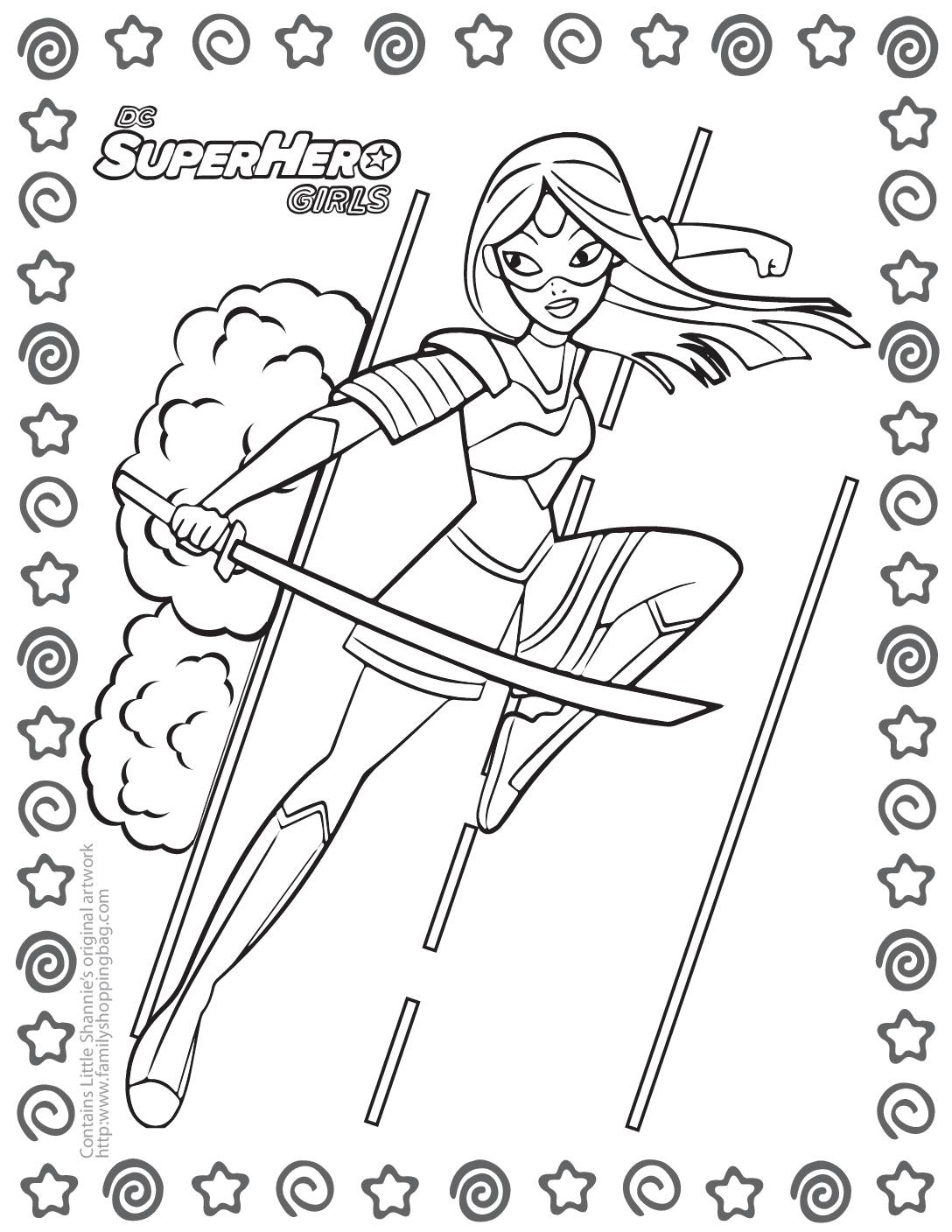dc superhero girls coloring page