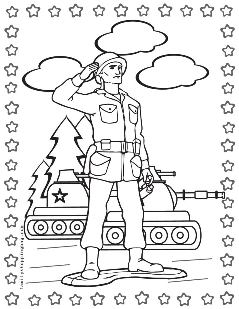 Coloring Page army