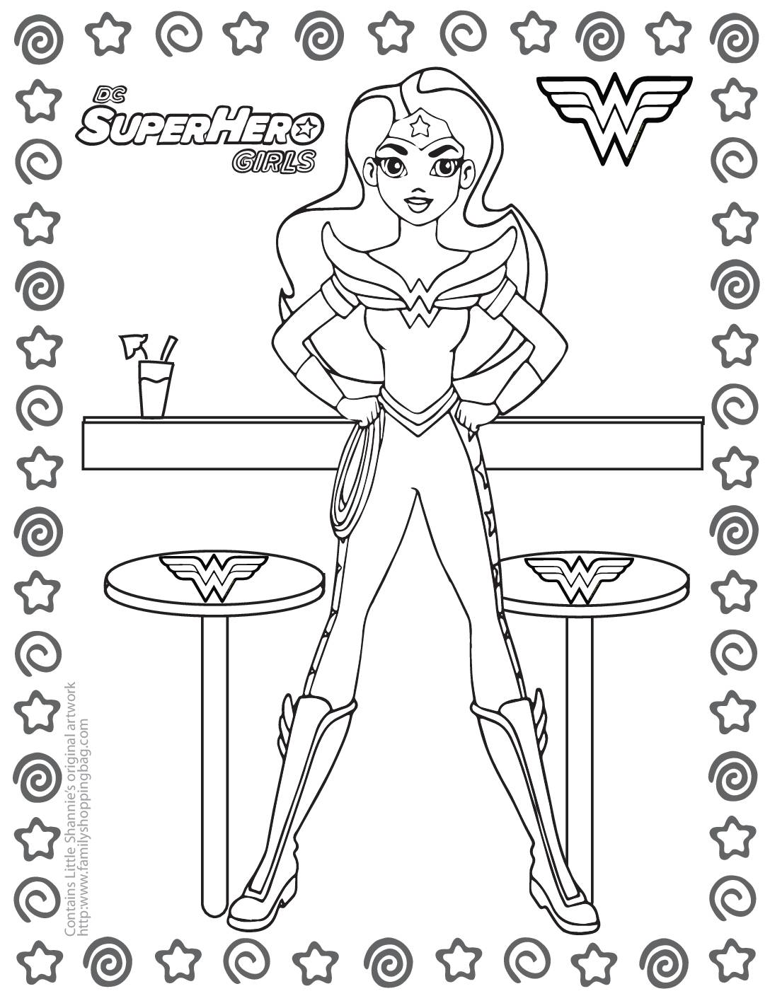 dc superhero girls coloring pages