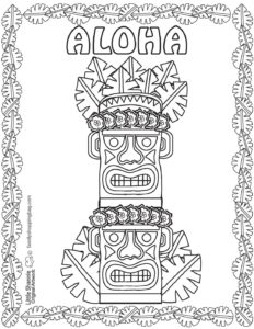 Free Printable Luau Coloring Pages and More | Lil Shannie.com