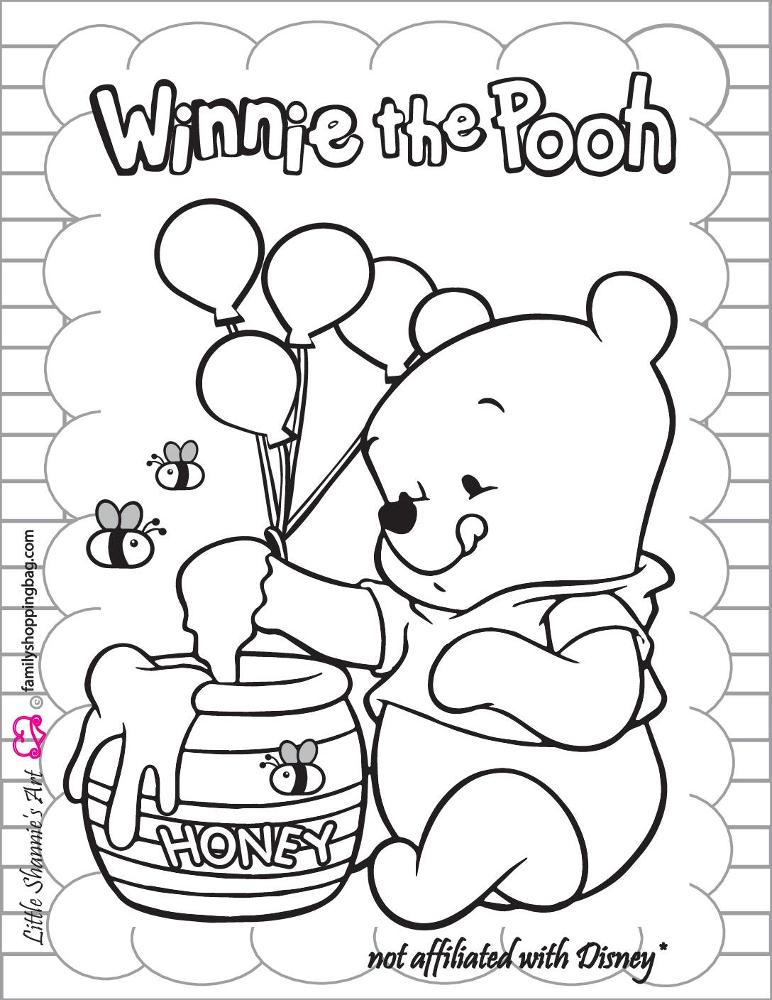 disney baby pooh free coloring pages