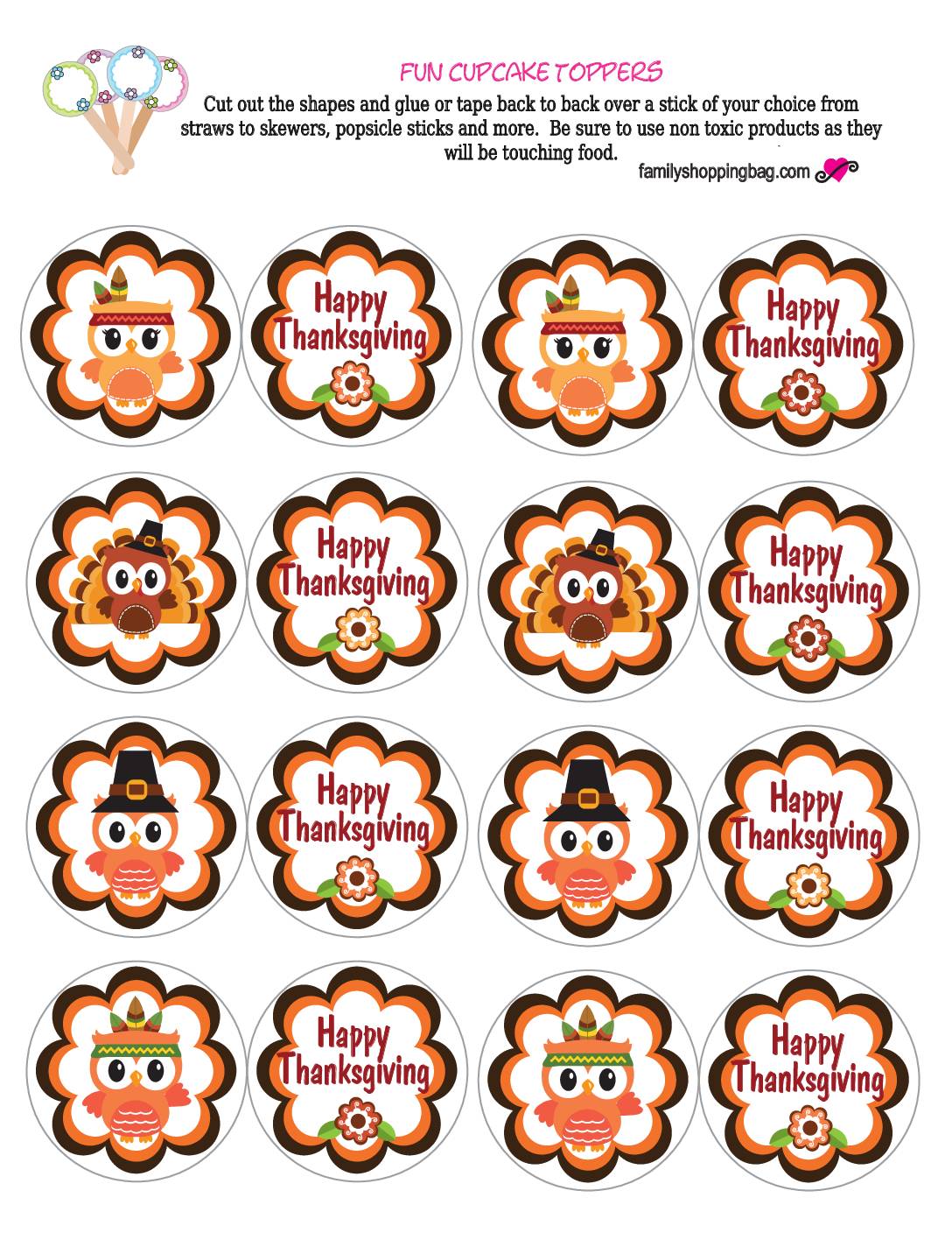 Cupcake Tops Thanksgiving  pdf