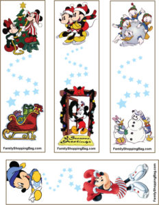 printable mickey mouse christmas bookmarks free printables