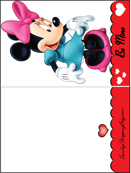 Mini Card Mickey Valentine Invitations