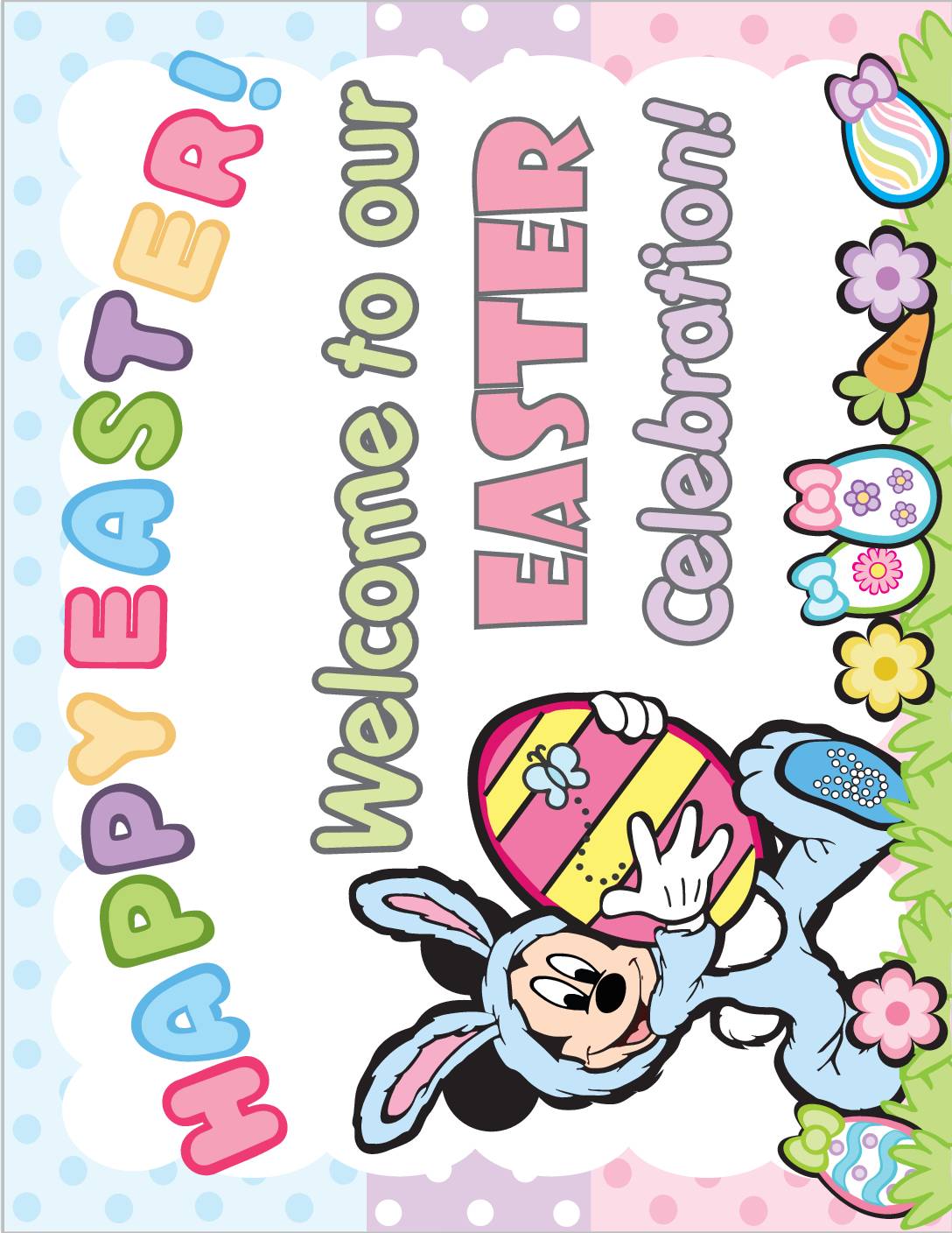 Party Sign Mickey Mouse Easter  pdf