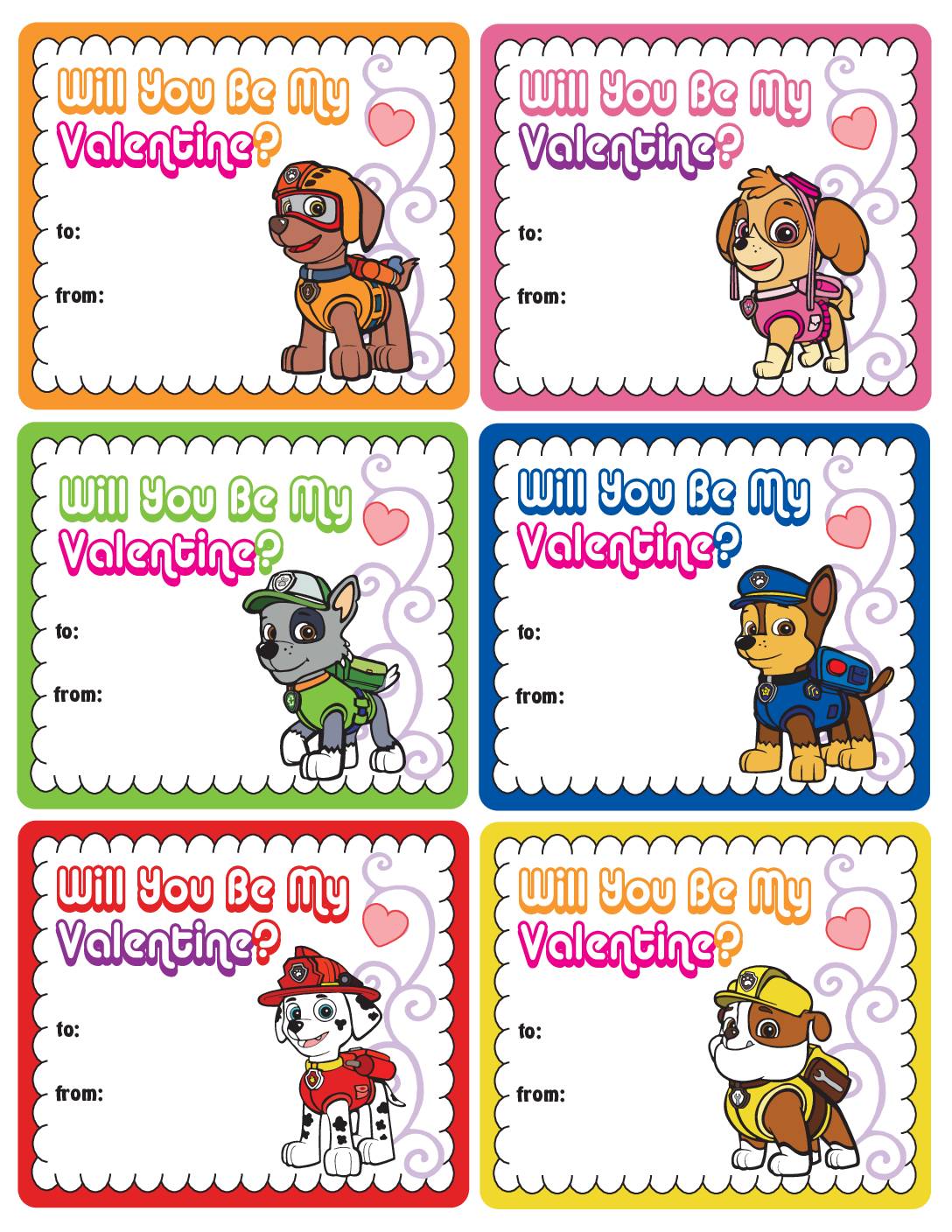 free paw patrol valentine svg cards