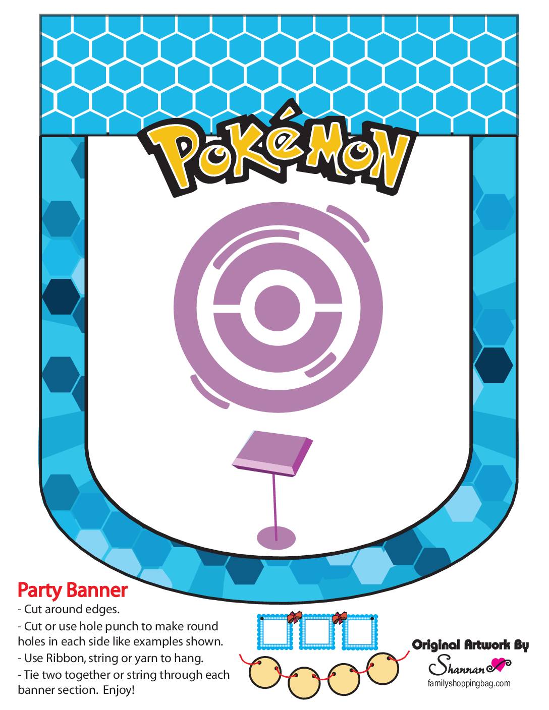 Pokemon Party Banner 6 Party Banners