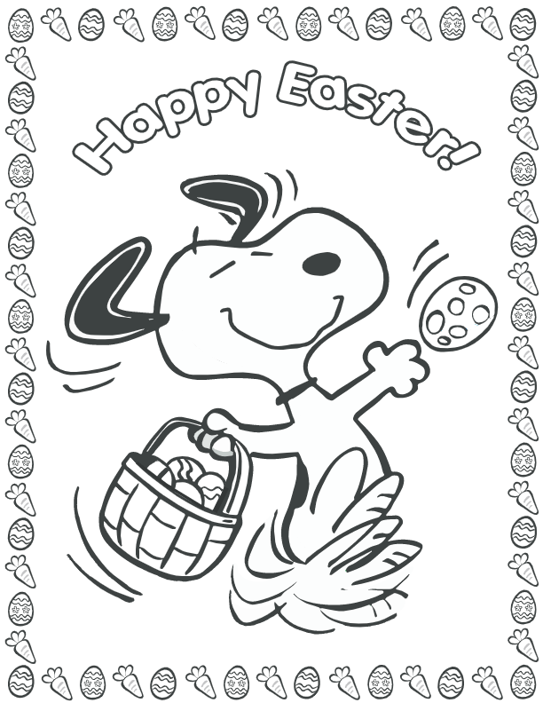 snoopy birthday coloring pages