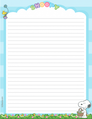 Easter Snoopy Stationery