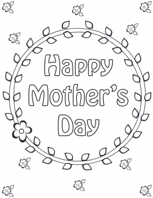 Mother’s Day Love Coloring Page